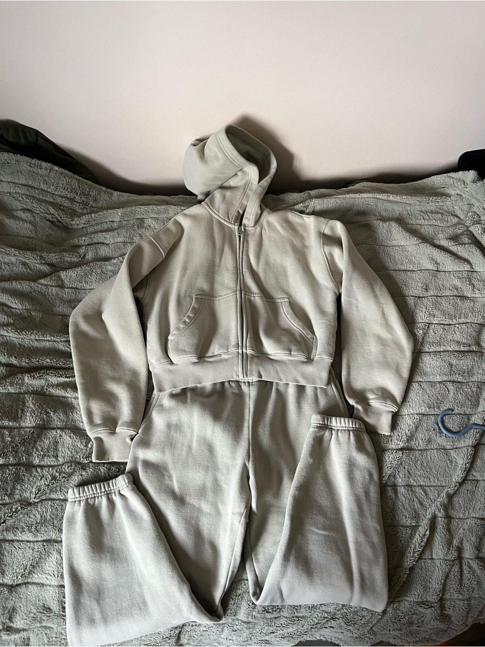 TNA Sage Cropped Zip Hoodie & Joggers Set